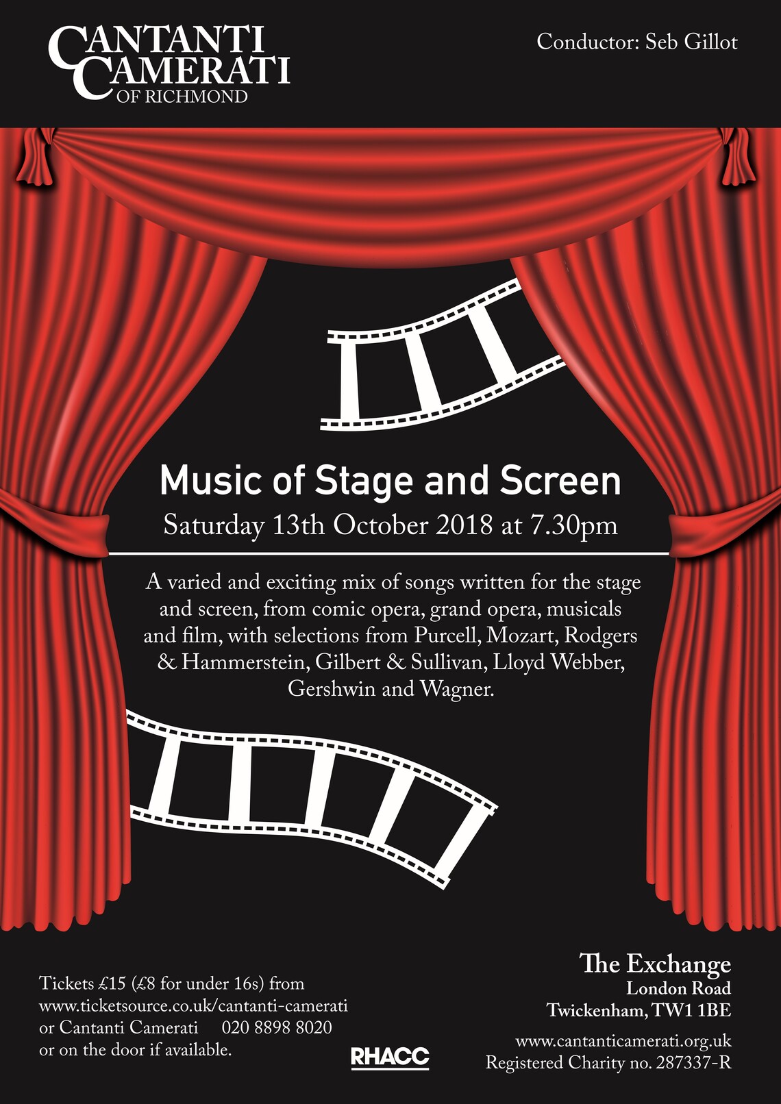 Flyer October 2018 Music of Stage and Screen best