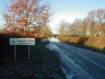 Aughton floods causing the road to close 2012
