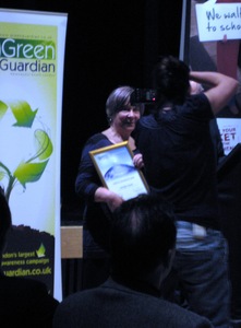 Greener Kingston's Marilyn Mason with her Highly Commended certificate