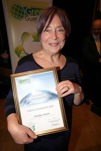 Marilyn Mason with her certificate