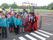 Hampton Infants show off the new play road to the Mayor