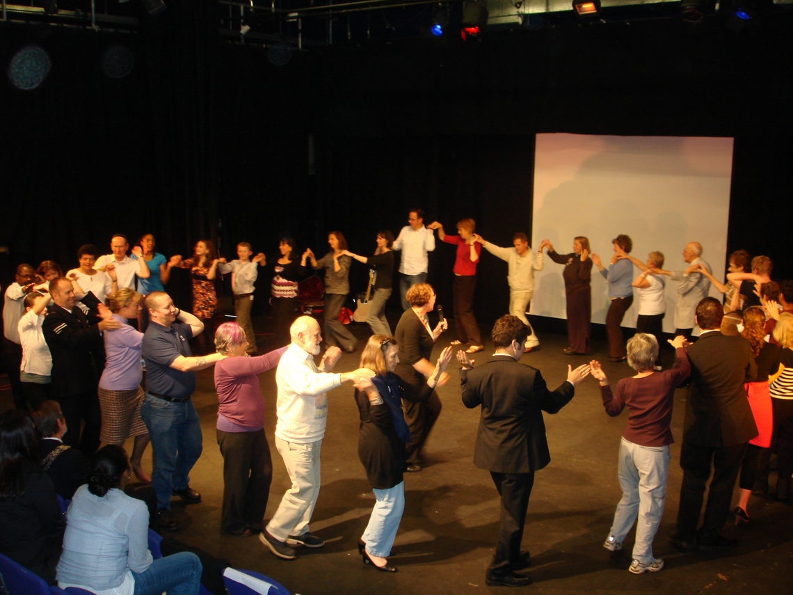 circle dance at London Week of Peace concert