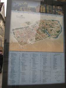 Tourist street map, Troyes