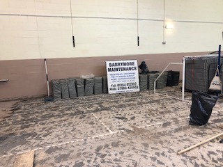 Another image of the old floor being removed