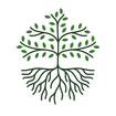 Graphic showing a green tree logo