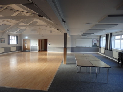 View of dance area and carpet area