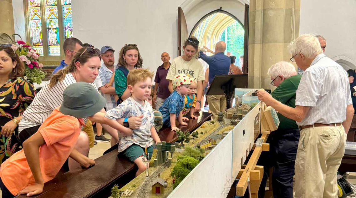 Heritage Day 2026 - an enthustiastic child gets close to the layout