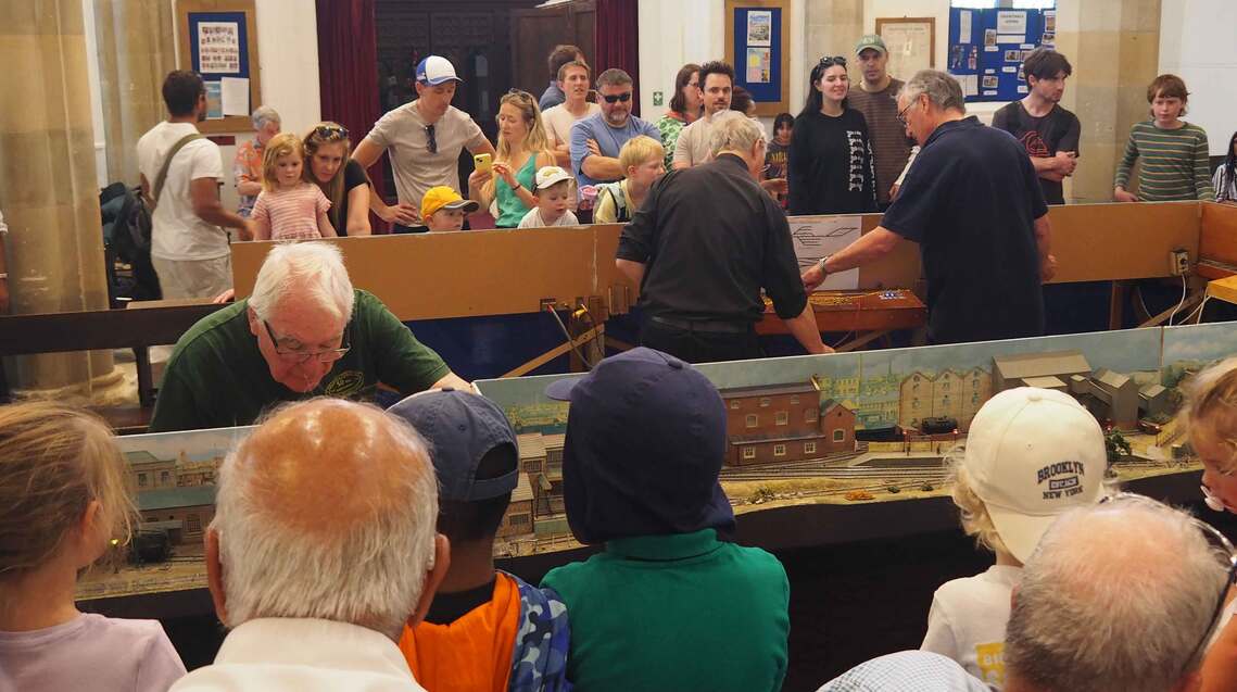 Geberal view across audience of both layouts in St Marys