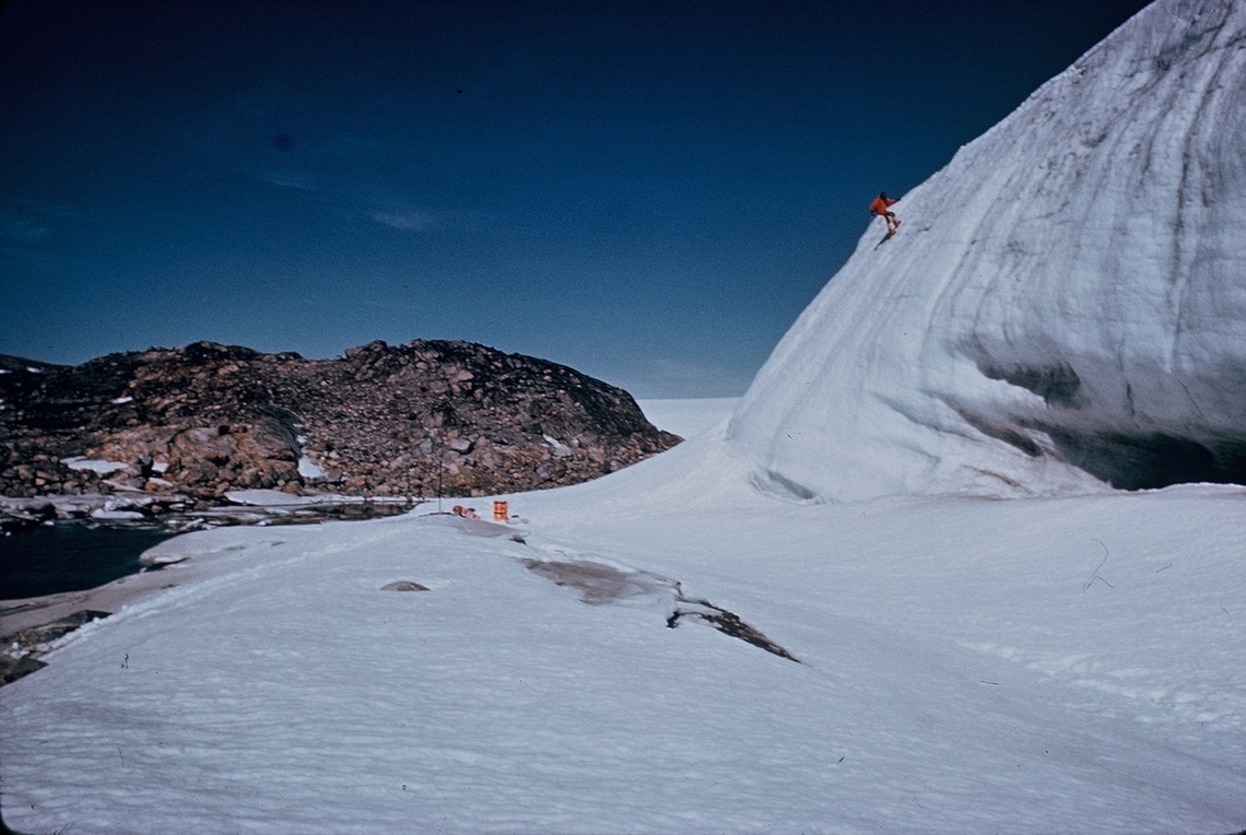 Abseiling off the Inland Ice