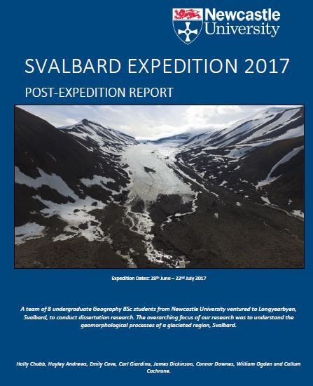 Svalbard 2017 Report - Newcastle University- cover