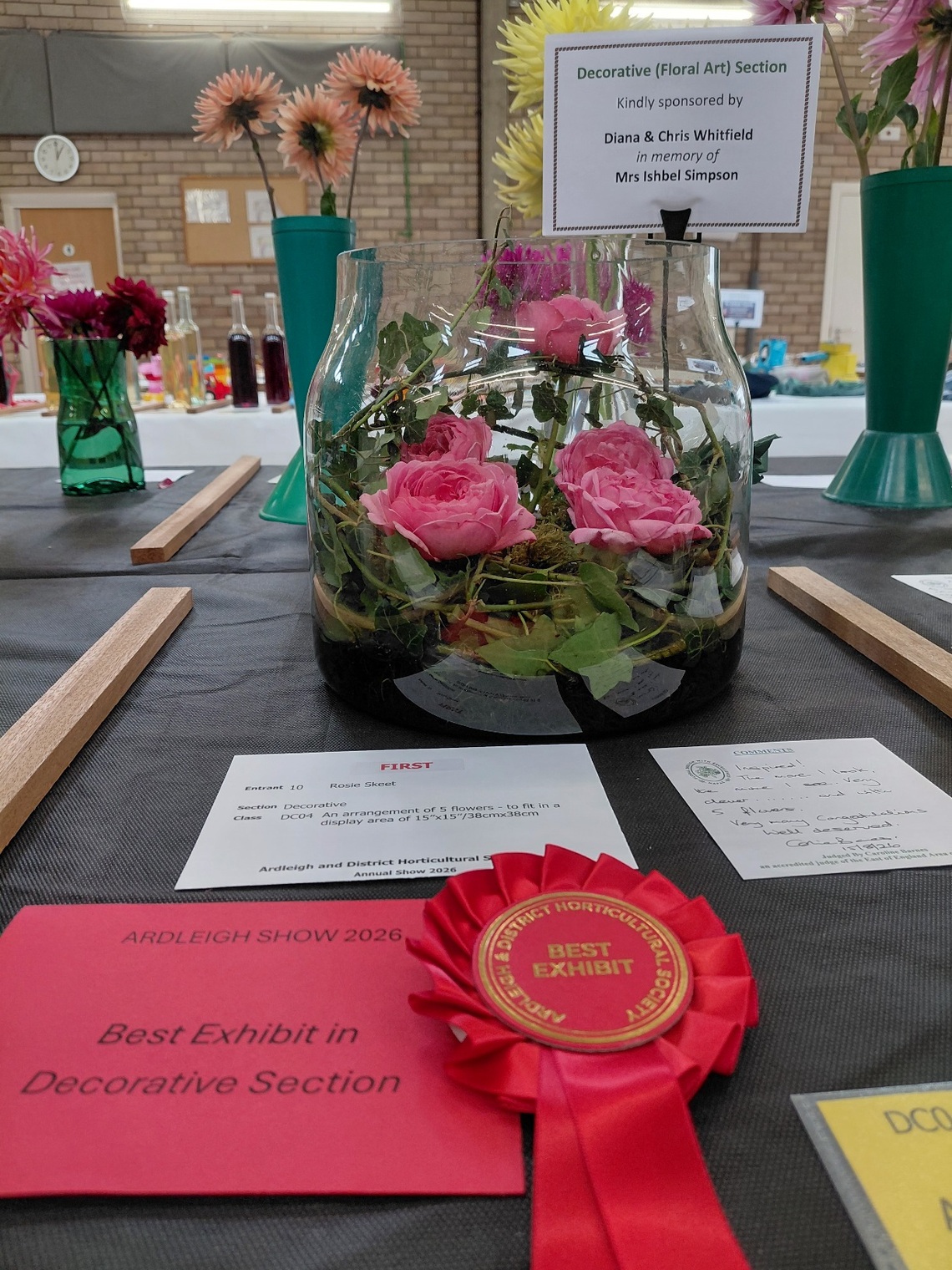 Best Decorative (Flower Arranging) exhibit 2026