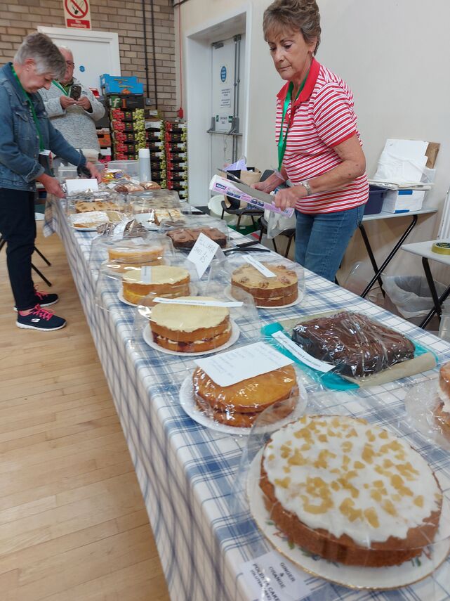 cake stall getting ready 2