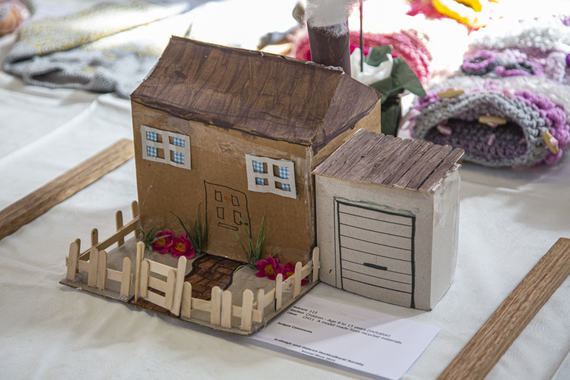 Model made from recycled material