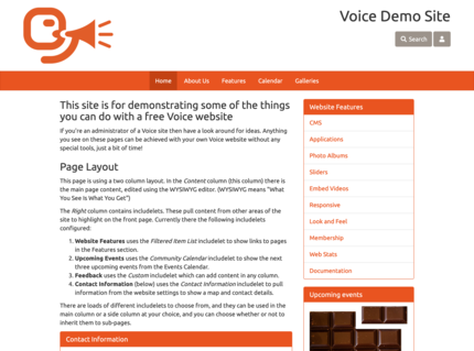 Voice Demo Site screenshot