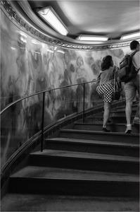  Leaving the Metro Abbesses Paris