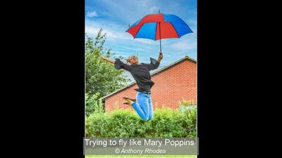 Trying to fly like Mary Poppins