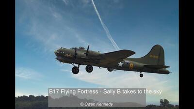 B17 Flying Fortress - Sally B takes to the sky