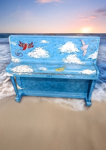 Waiting for the pianist and the tide to go out.