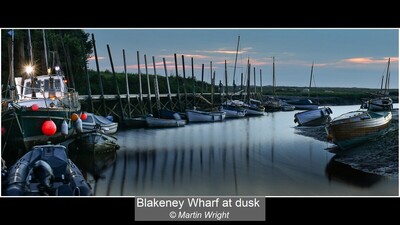 Blakeney Wharf at dusk