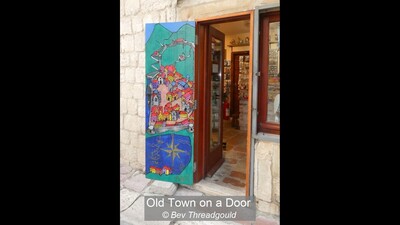 Old Town on a Door