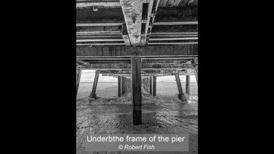 Underbthe frame of the pier