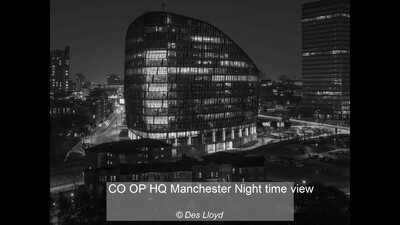CO OP HQ Manchester Night time view