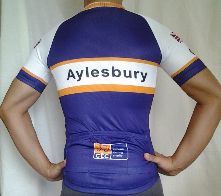 Back view of Aylesbury CTC short sleeved jersey