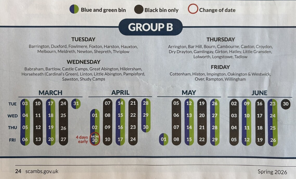 Bin Collection Dates