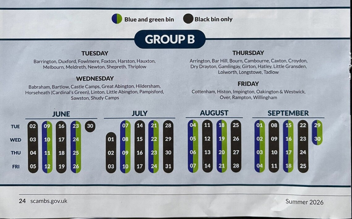 Bin Collection Dates