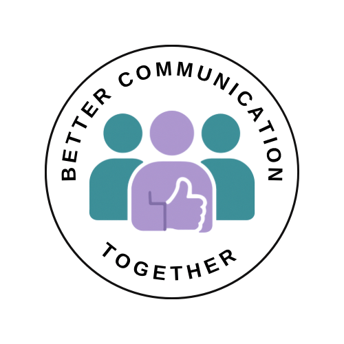 Better Communication Together logo with three people icons and a thumbs up