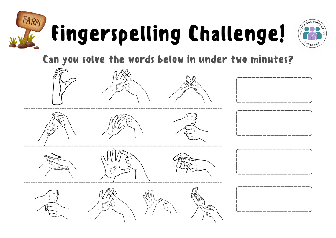 Fingerspelling animals 