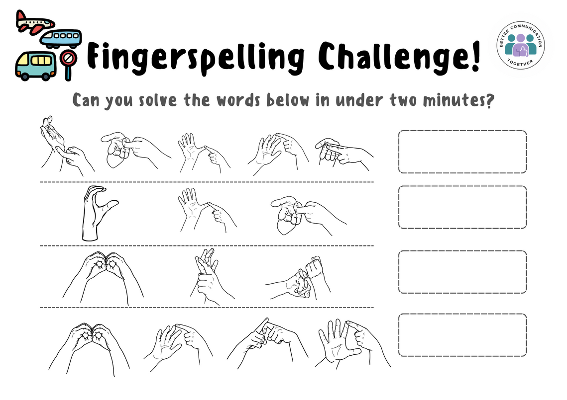 Fingerspelling transport