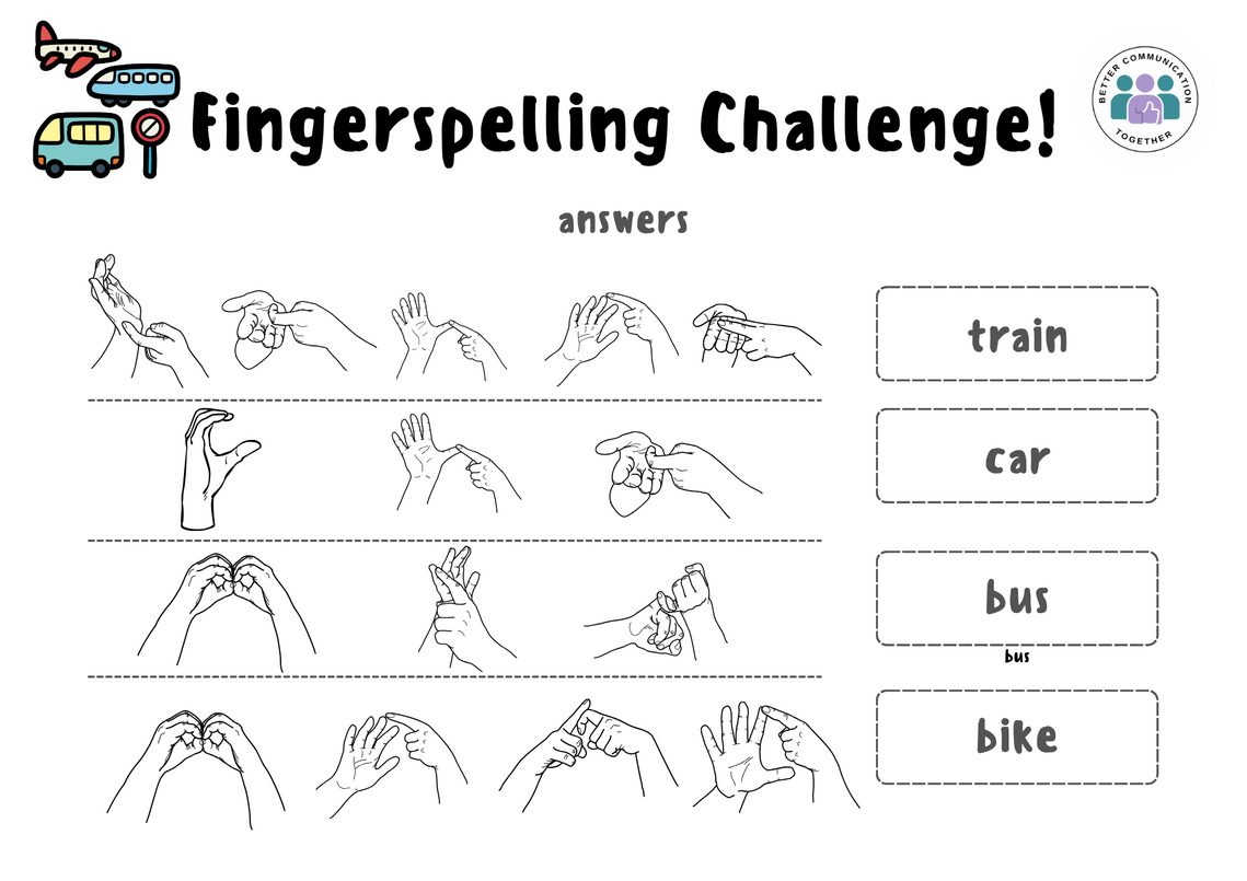 Fingerspelling transport answers