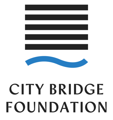 The City Bridge Foundation logo features five horizontal straight lines representing the five bridges we own – Tower, London, Southwark, Millennium and Blackfriars bridges – and a squiggly line representing the River Thames