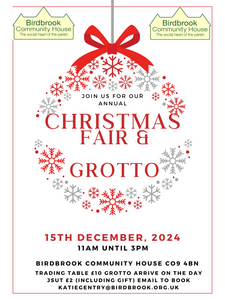 Christmas fair and grotto poster 