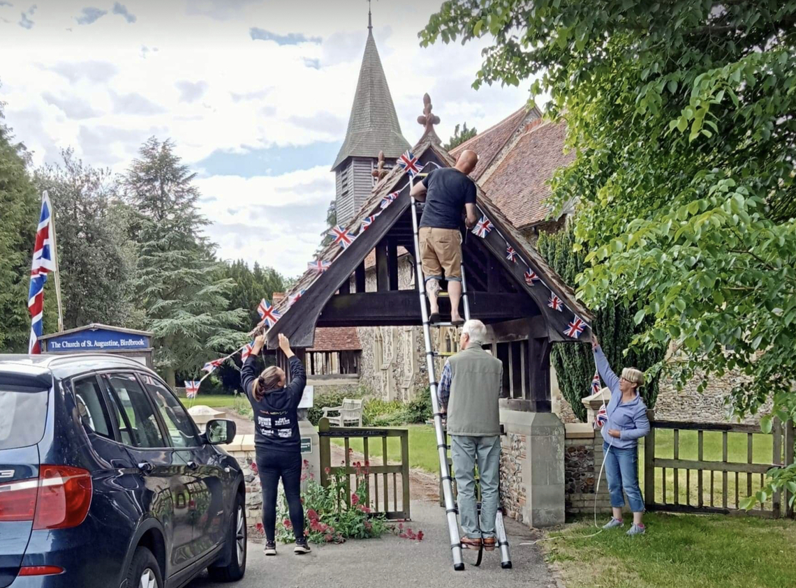 Village decorating party 