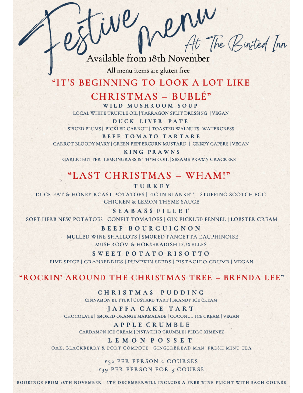 Xmas Menu 24