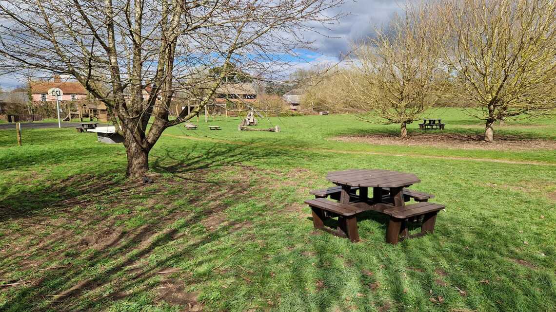 Picnic table installed at Coes Meadow