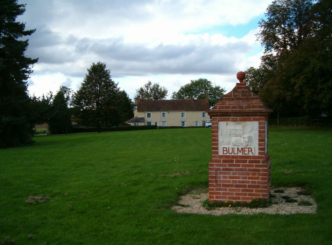 Sign on Plough Green, Bulmer Tye