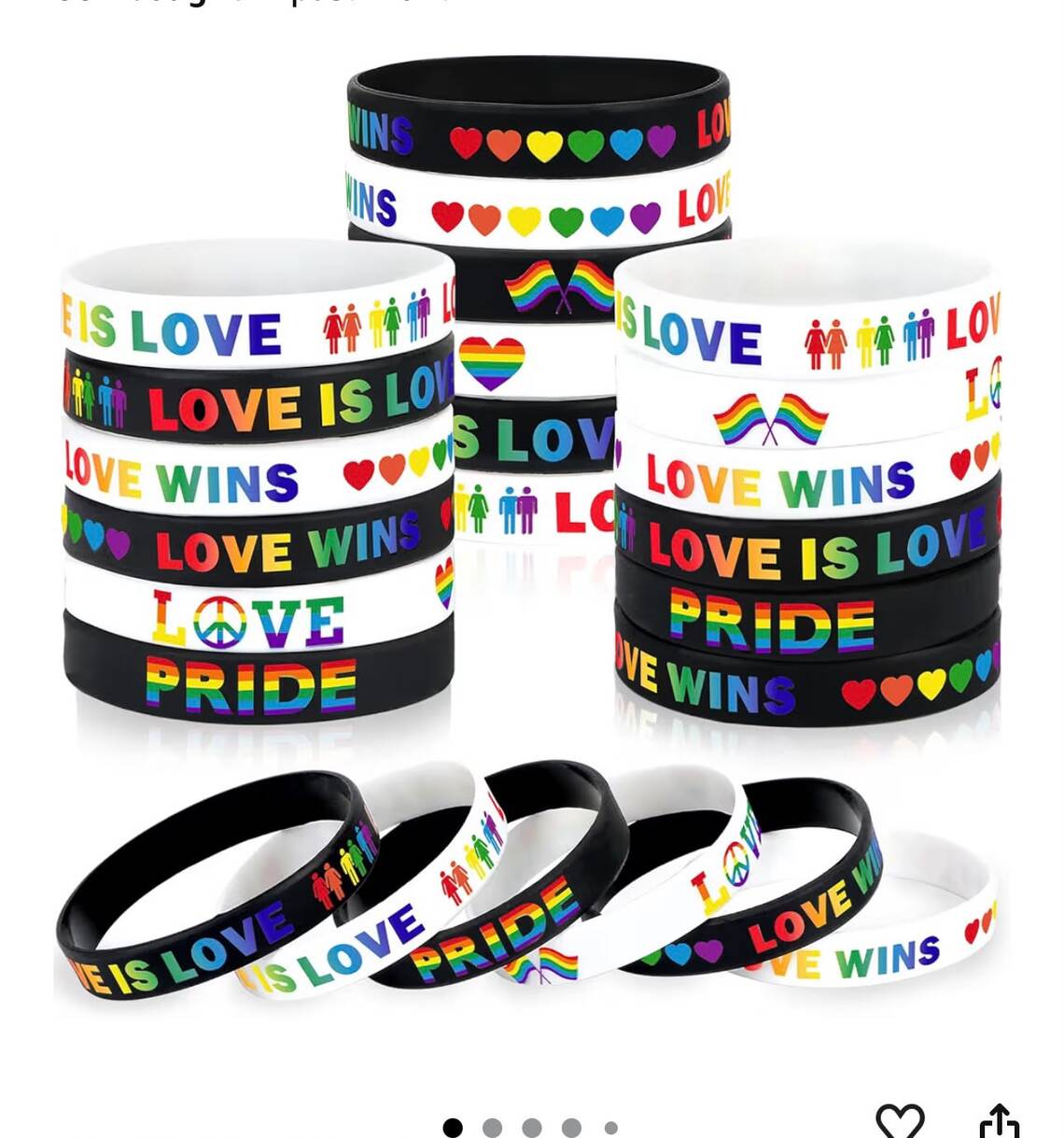 colourful pride wrist bands