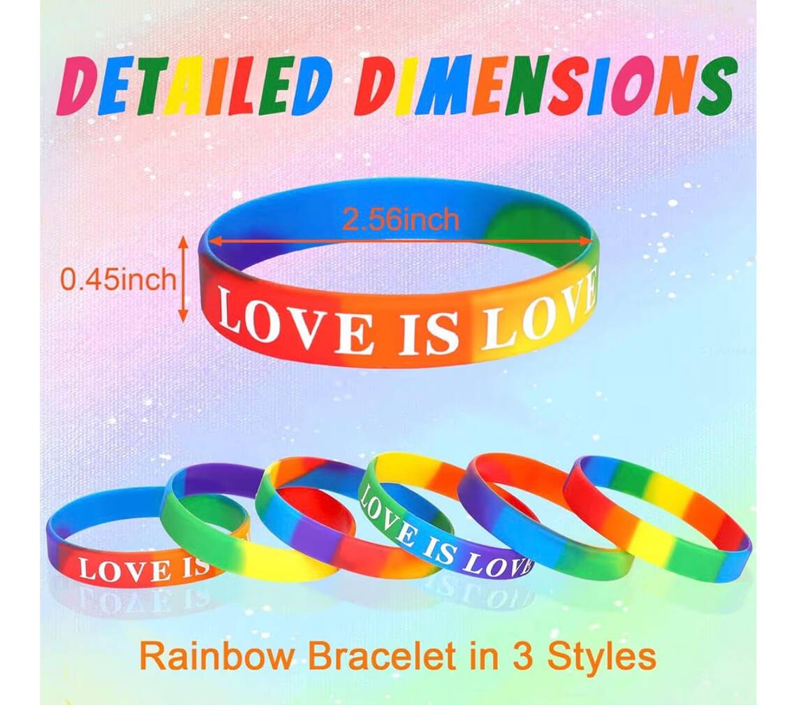 colourful pride wrist bands