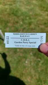 Train "ticket" - no charge though!