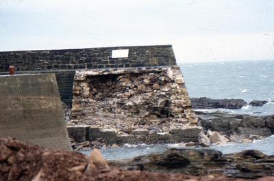 Cellardyke - Cellardyke Harbour  6 - Storm Damage Aug. 1996