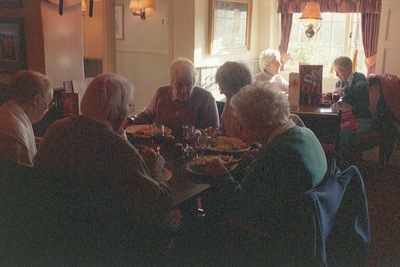 Christmas lunch at The Firecrest, 17th December, 2005