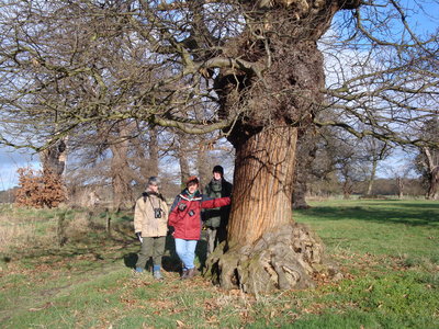 Sue, Georgina & Alan at Black Park,  18 January, 2009