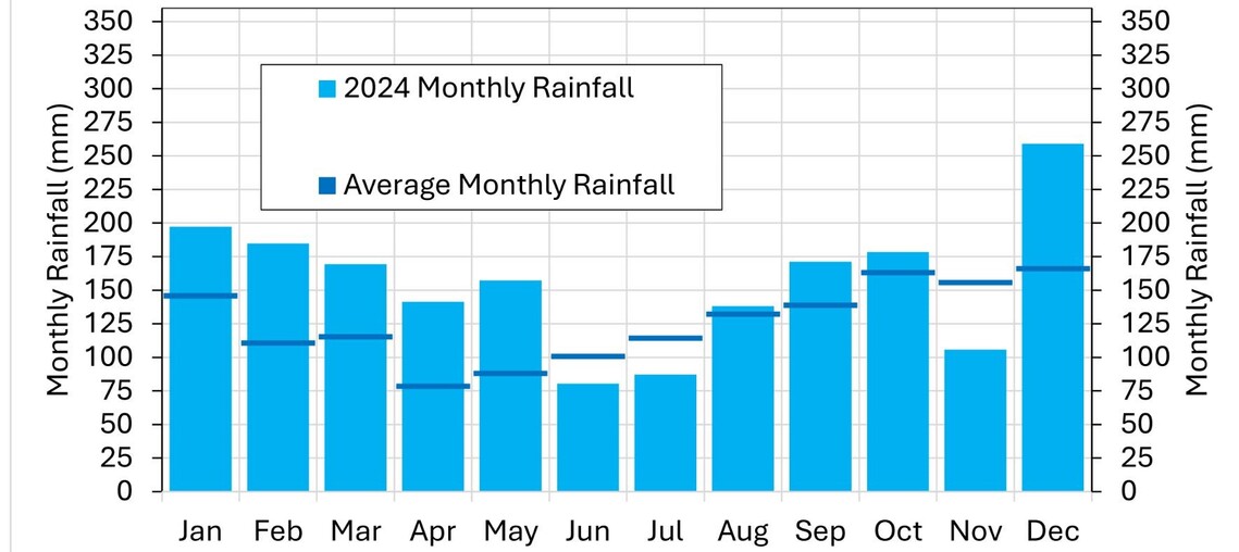 2024 Rain Data Graph