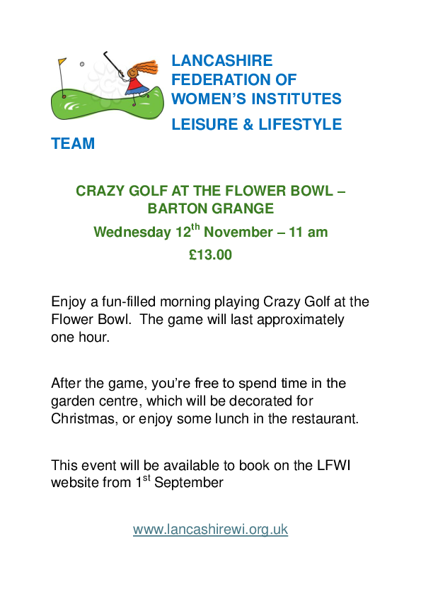 Crazy Golf at The Flower Bowl