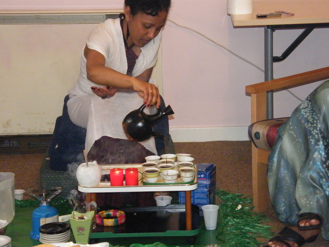 Traditional coffee making process