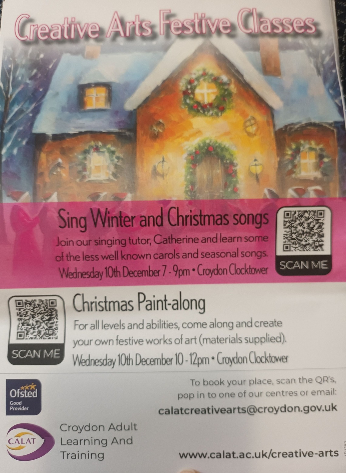 pastel gingerbread style snowy house drawing