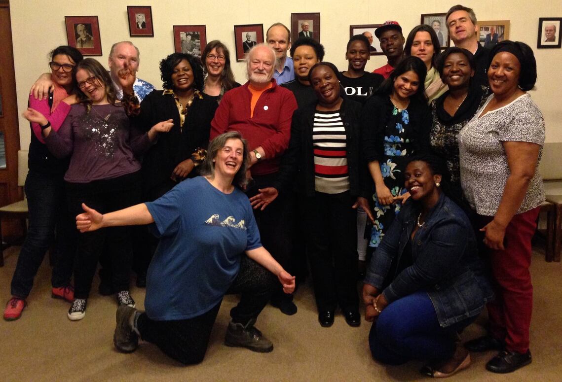 Diverse LGBTQ refugee chorus singers